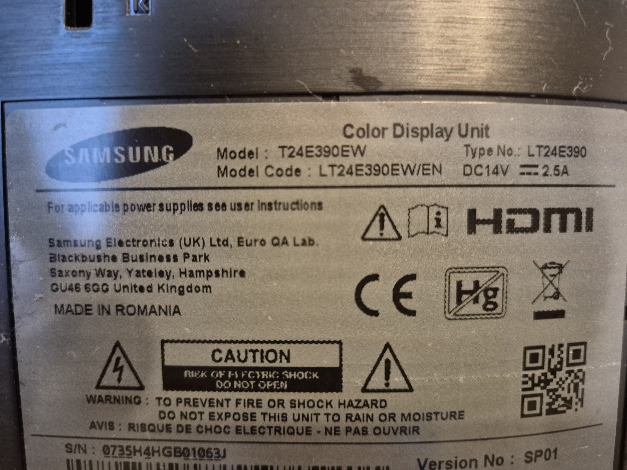 Monitor Samsung 24' T24E390EW