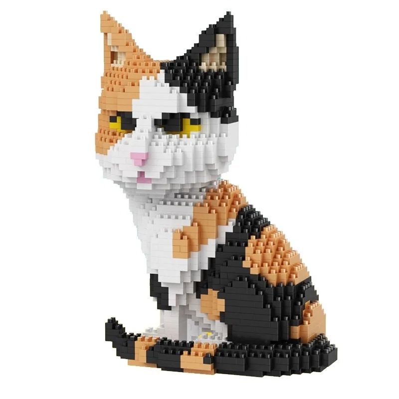 Klocki konstrukcyjne kotek zabawka kot klocki 3D 1300 elementów model