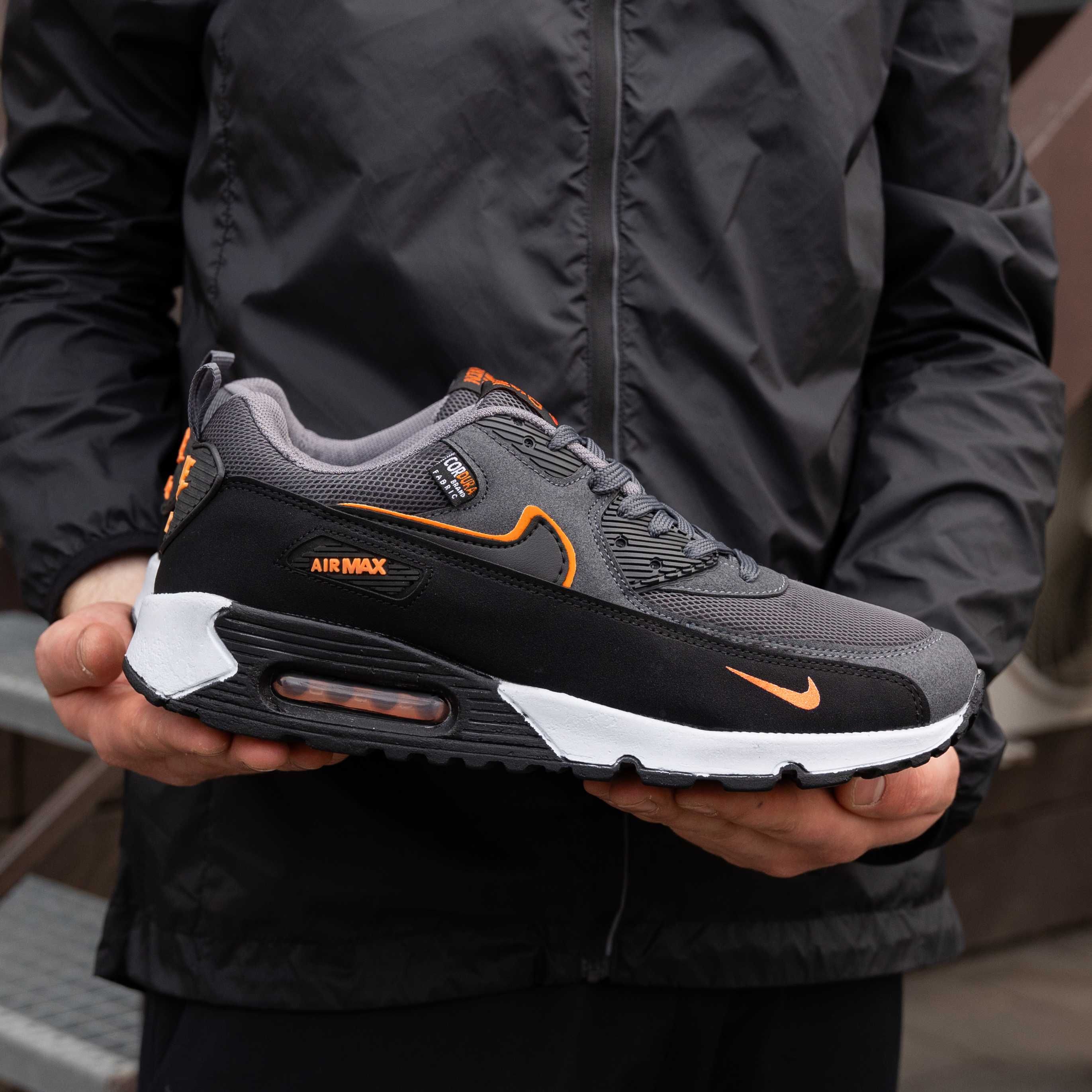 Кроссовки мужские Найк Эйр Макс Nike Air Max 90 Silver Orange