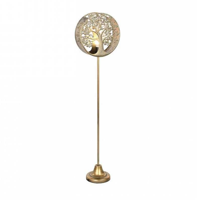 Lampa podłogowa Home Esprit Gold Metal Drzewo Życia wys.123cm