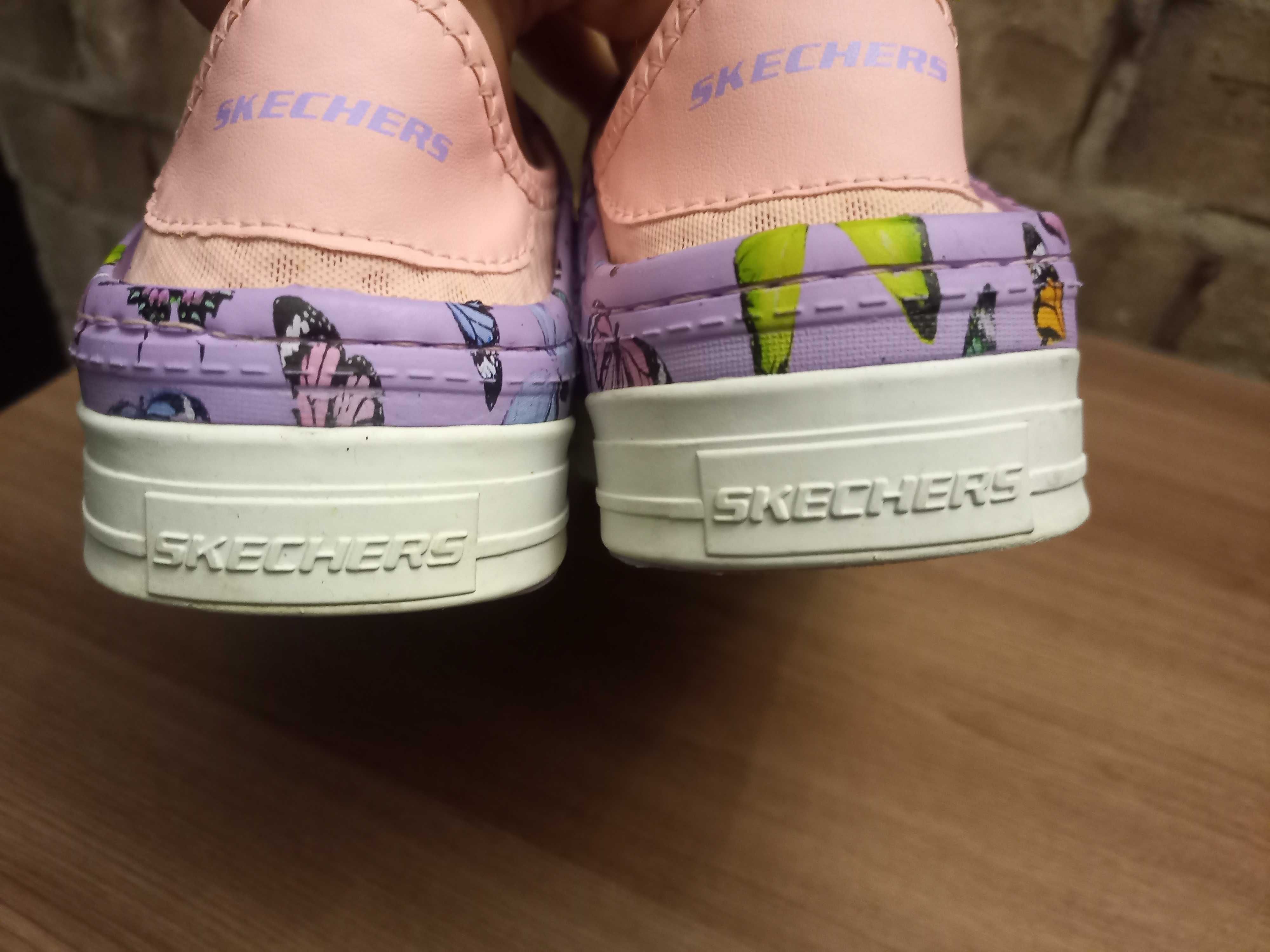Skechers летние кеды мокасины кроксы  кроссовки на девочку размер 34.