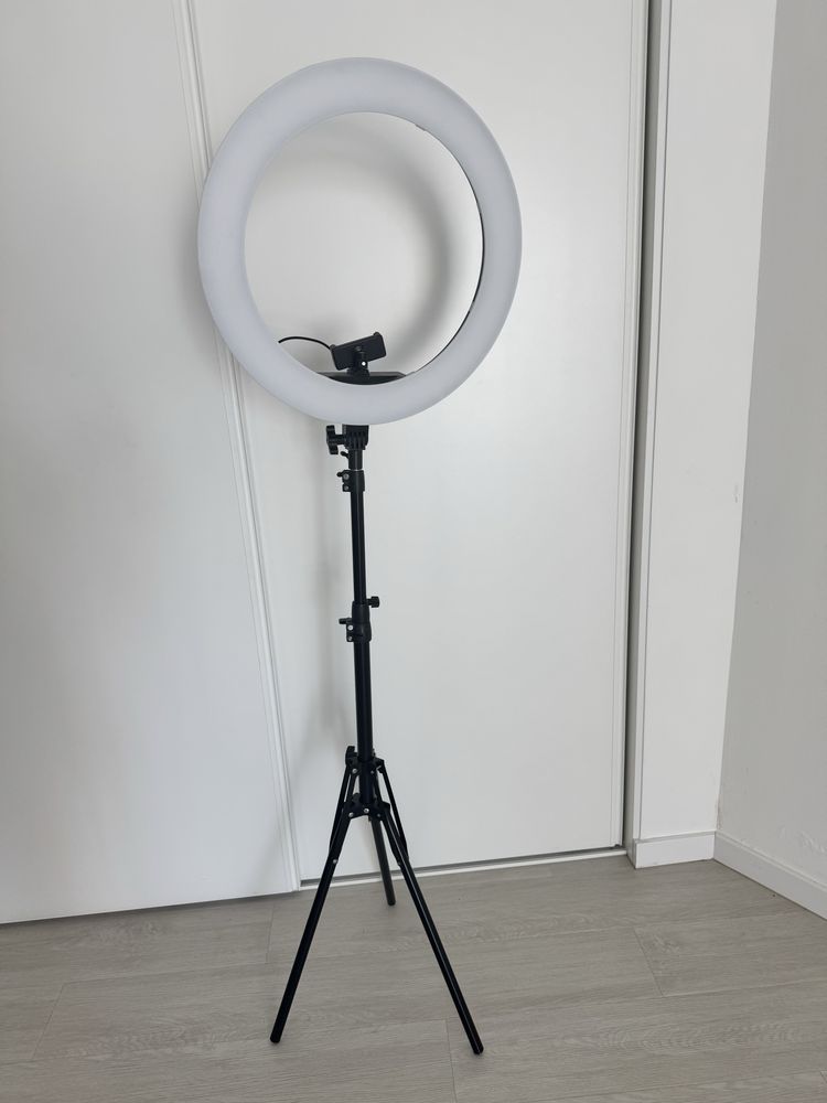 Ring light com tripé alto extensivel