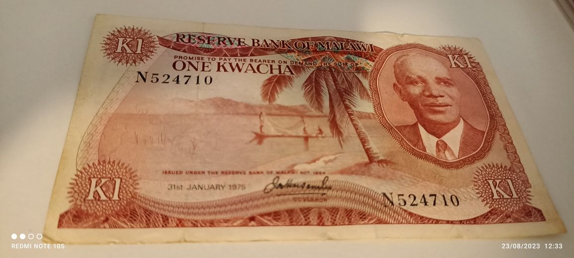 Nota do Malawi, One Kwacha