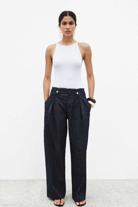 Вільні джинси Wide Leg Paperbag від Zara, XS, M, оригінал