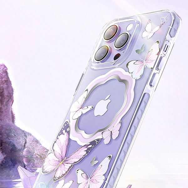 Kingxbar Butterfly Series magnetyczne etui iPhone 14 Plus MagSafe etui