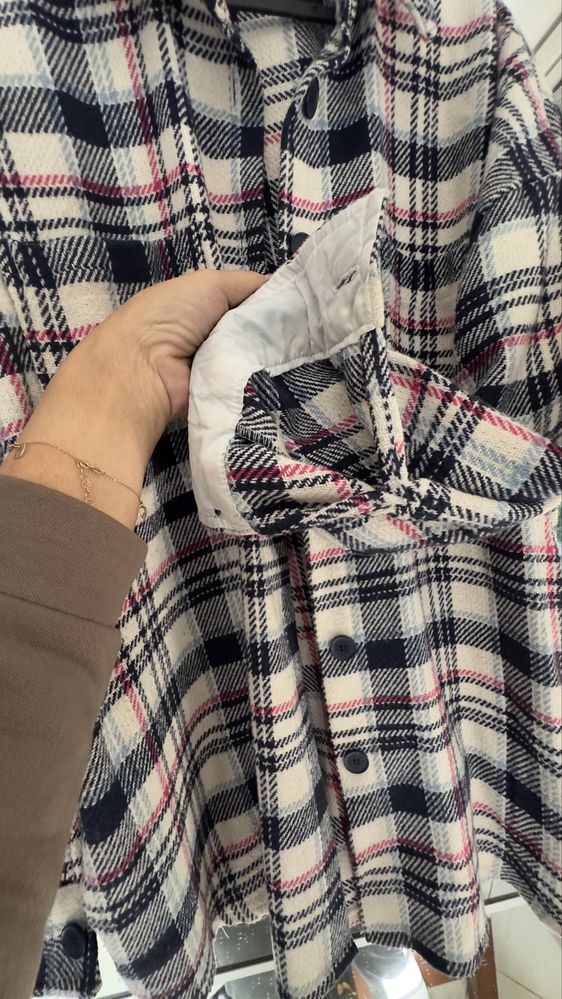Koszula ciepla oversize krata kurtka żakiet marynarka reserved 40