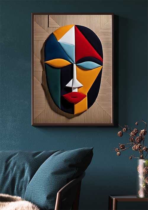 Plakat Maska z kolorów do salonu/ sypialni- A3