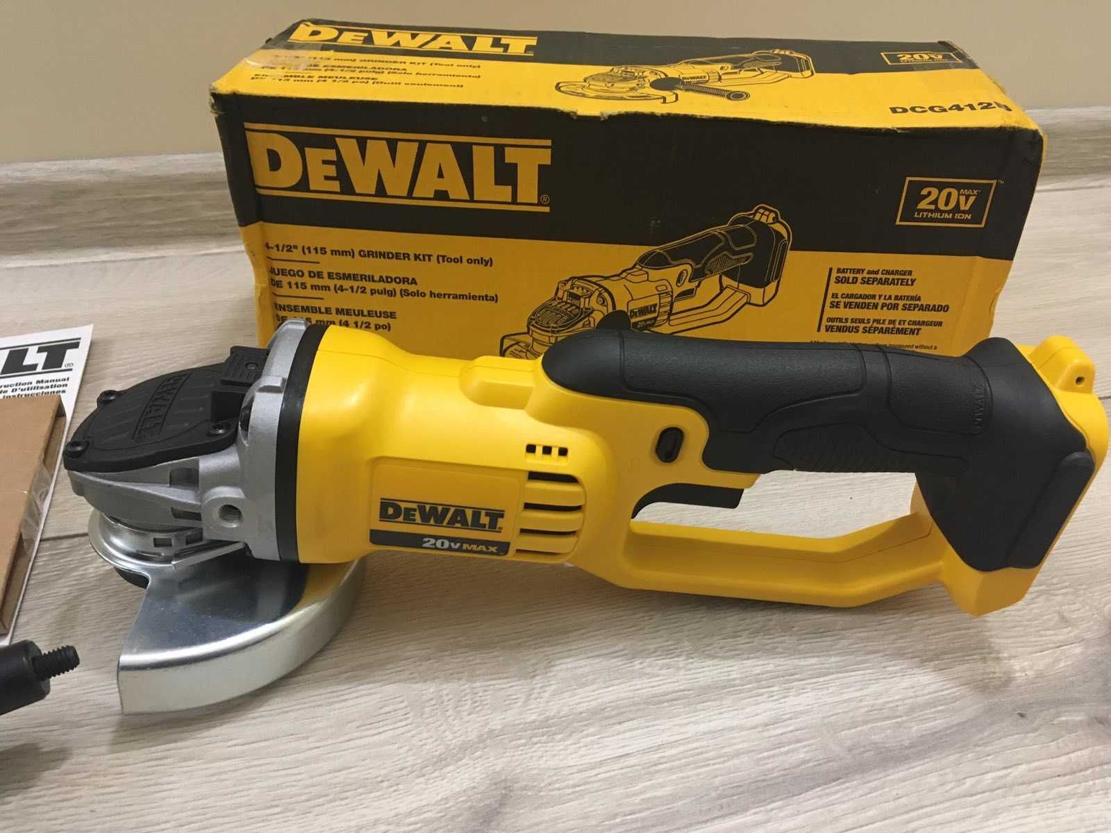 DEWALT DCG412 20V Аккумуляторная болгарка из США УШМ