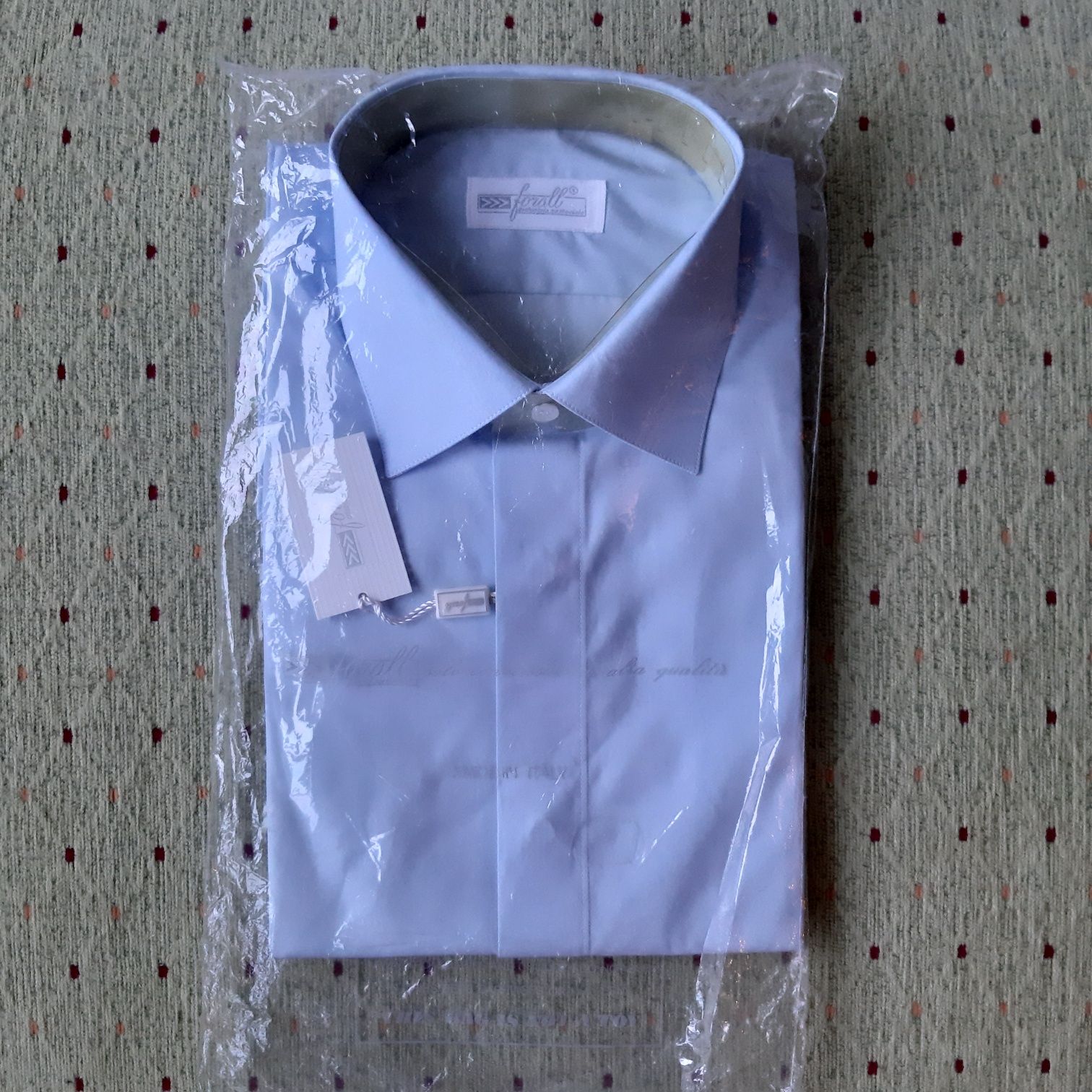 Nowa niebieska koszula męska Forall 38 długi rekaw
