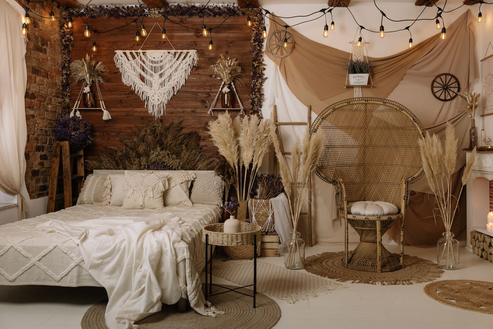 Makrama Duża Handmade Boho Rustykalna