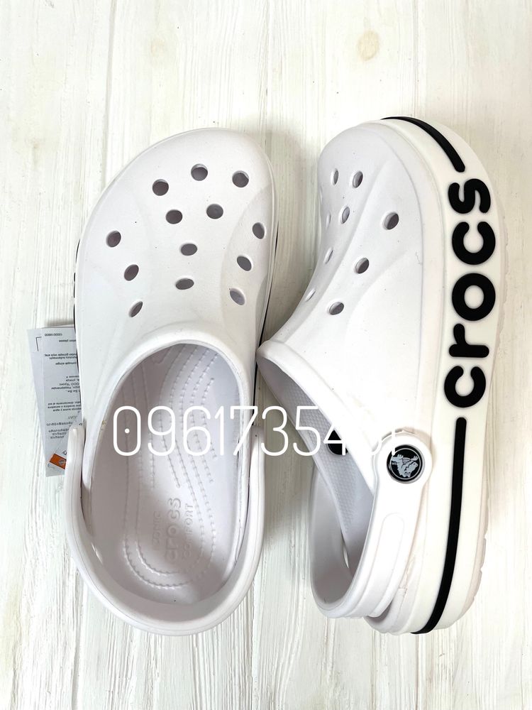 Білі Жіночі Мужские Крокси Crocs Bayaband Качественная Обувь