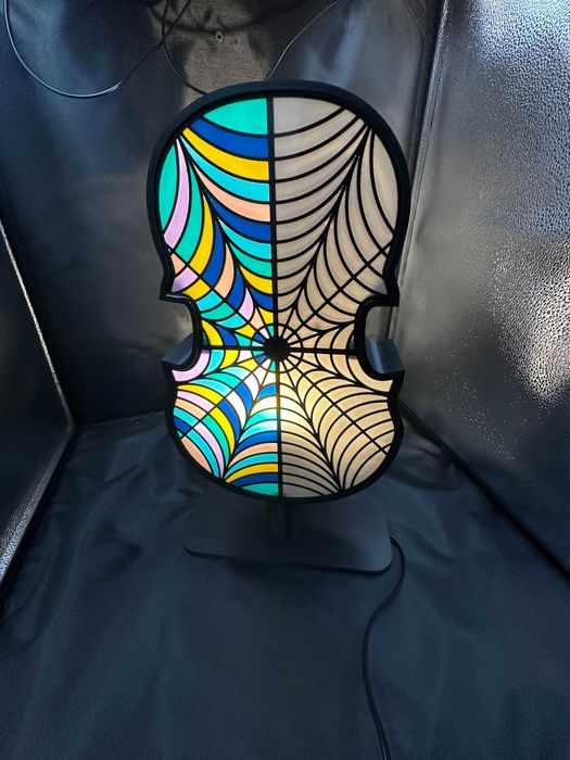 Lampka 3D – Skrzypce Wednesday | Lightbox LED handmade