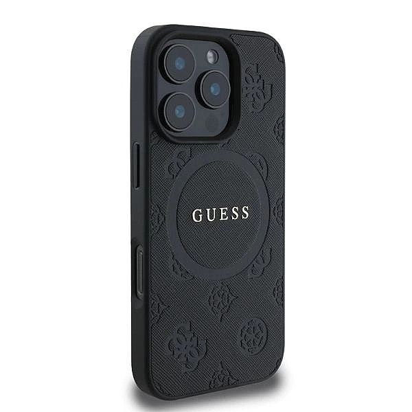 Etui Guess Saffiano Peony Classic Logo MagSafe na iPhone 16 Pro Max -