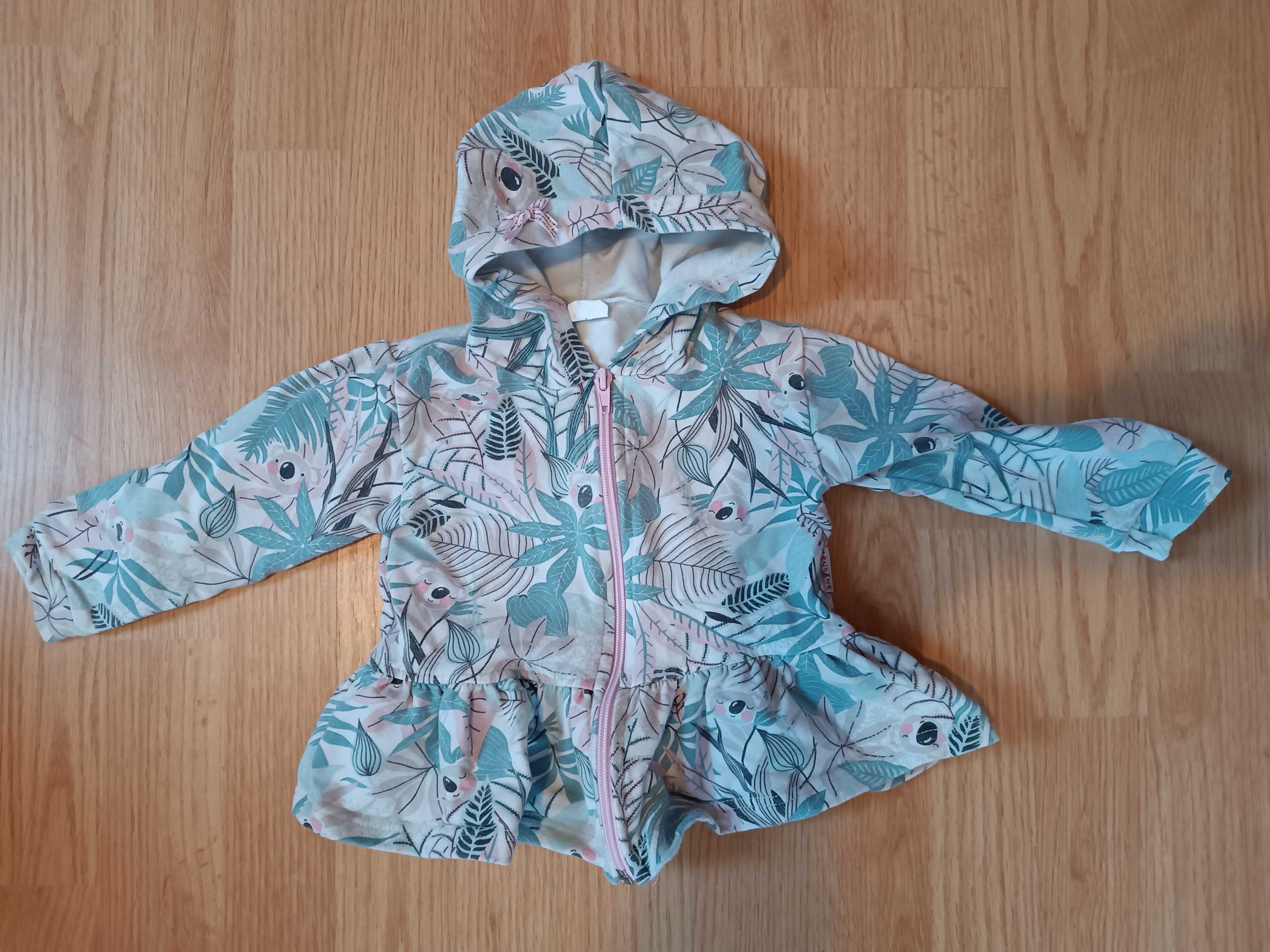 Bluza z kapturem z motywem roślinnym, dżungli 86