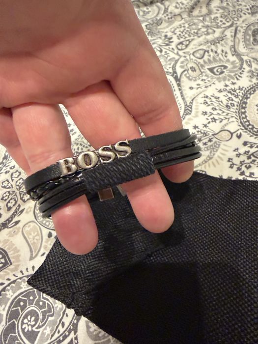 Branzoletka  skórzana Boss