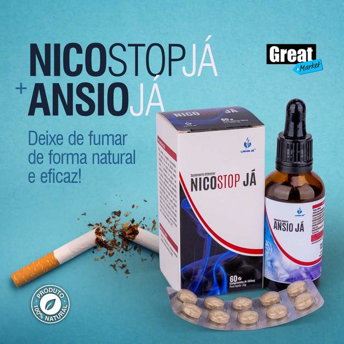 NICOSTOP JÁ + ANSIO JÁ - Deixe de fumar de forma natural