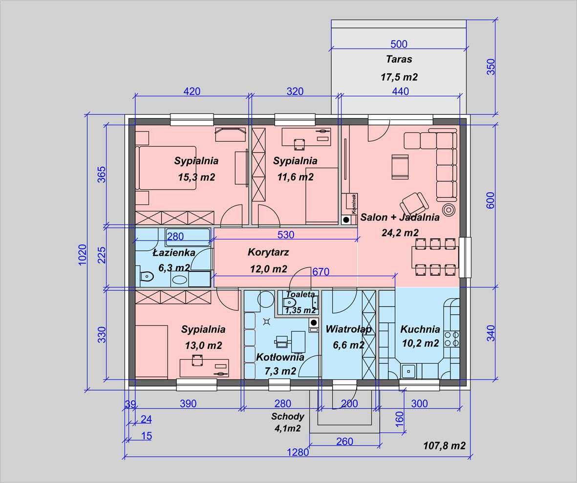 Budowa domu STAN DEWELOPERSKI 110 m2 za 380.000 zł