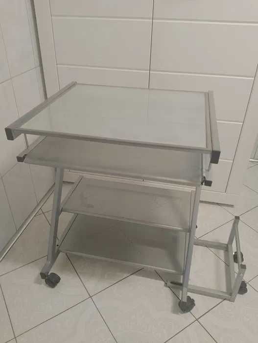 Biurko/Stolik komputerowy mały szklany
