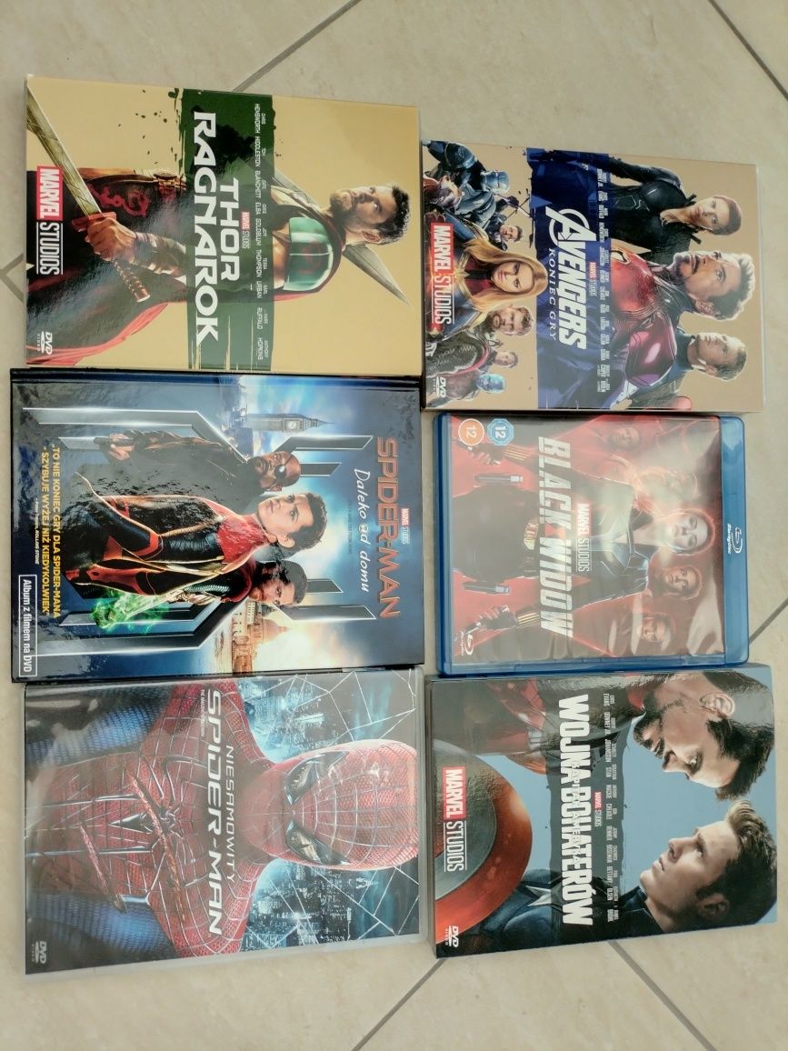 Filmy dvd blu Ray Avengers spiderman zestaw marvel
