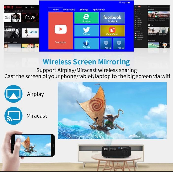 Vídeo projetor Hd 4K grande resolução