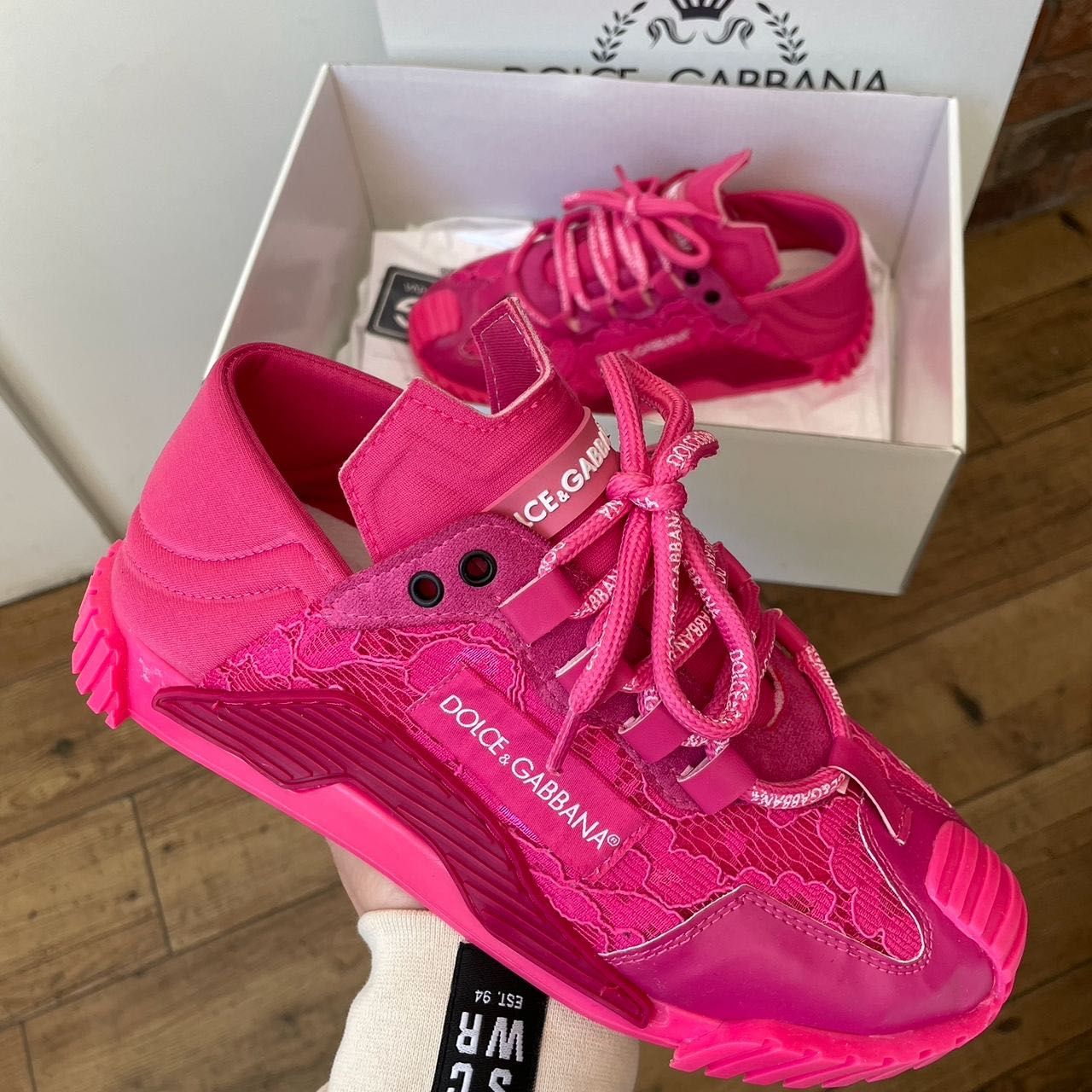 Dolce&Gabbana Neon Pink Buty damskie trampki 36-40