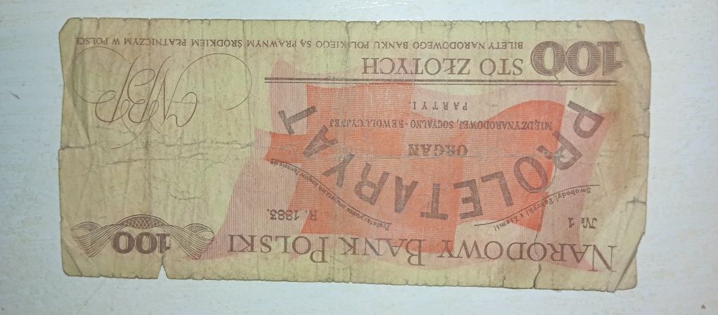 Banknot 100zl kolekcjonerski