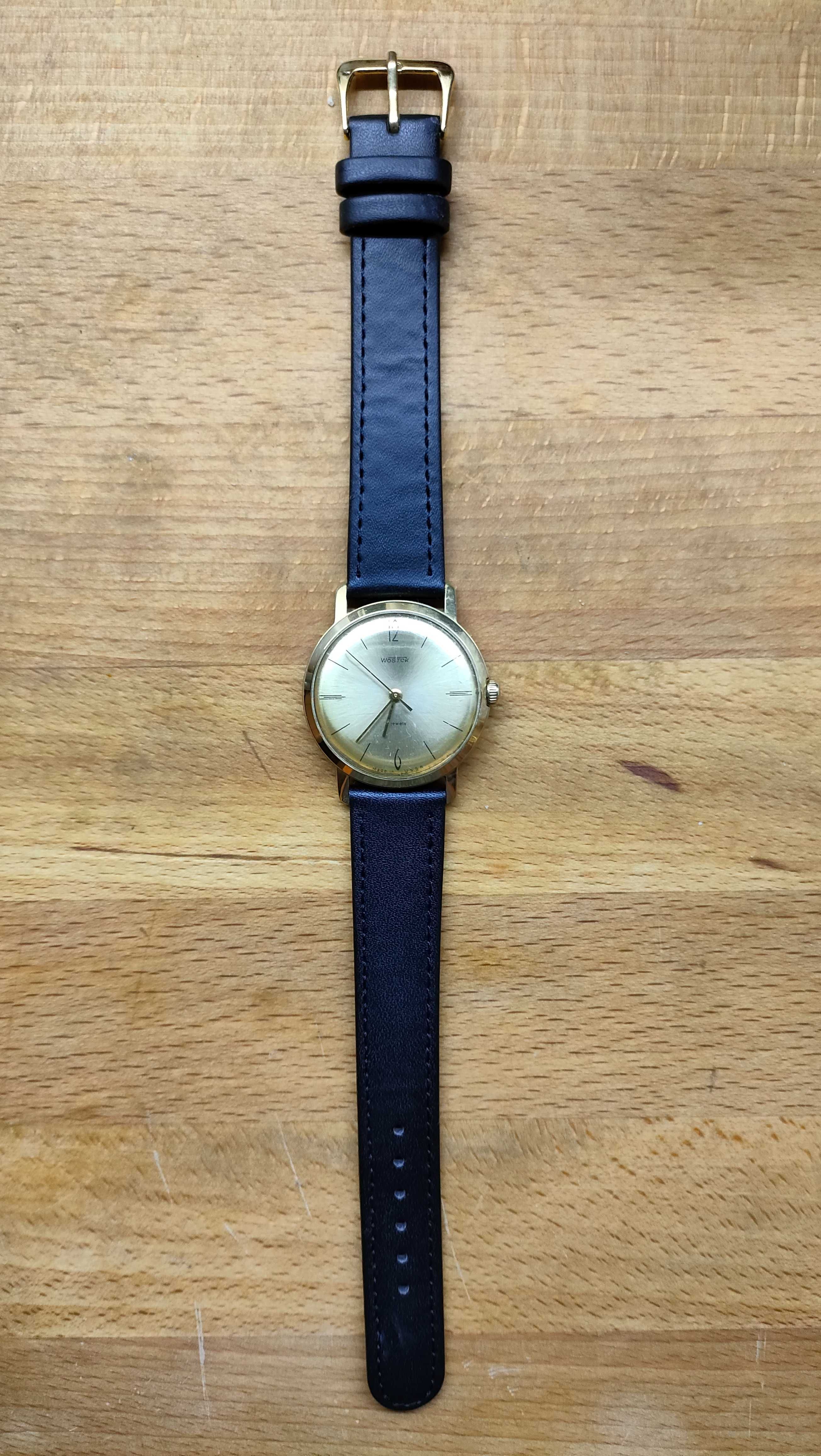 Zegarek WOSTOK 18 Jewels Soviet USSR gold plated AU 20 CAL 2209