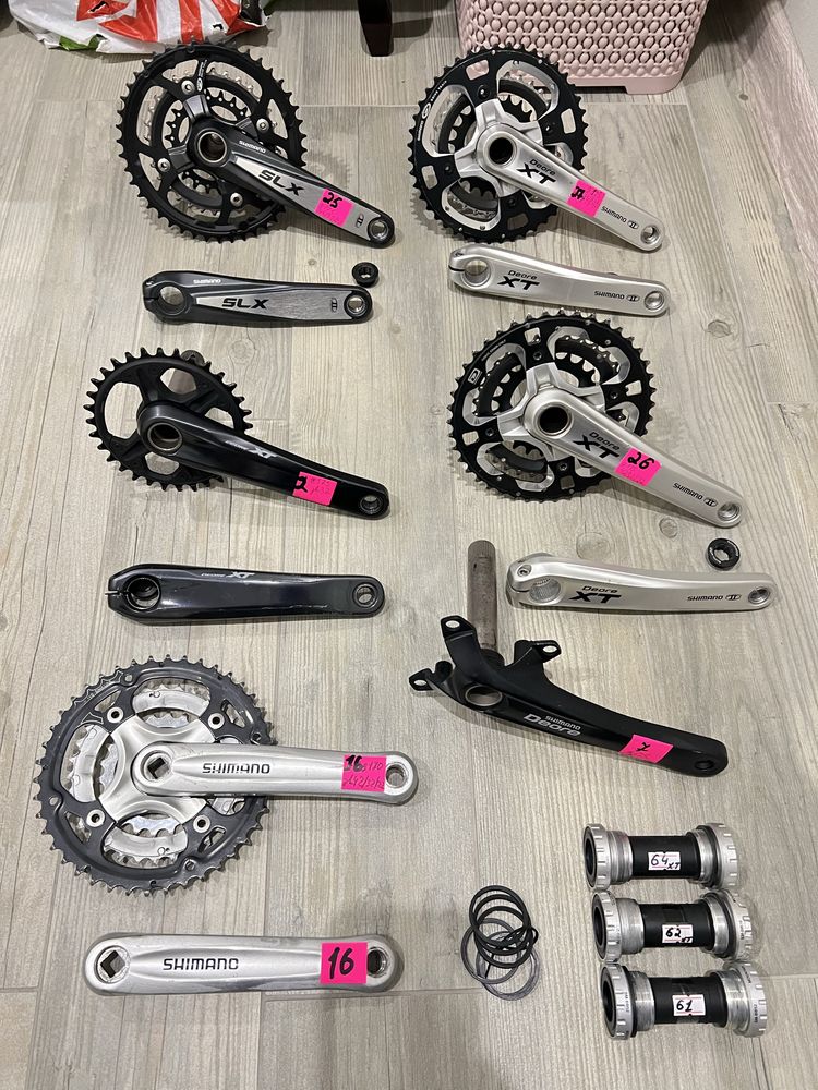 Шатуны/манетки/Перемикачі/Тормоза/Shimano/Acera/Alivio/Deore/Slx/XT