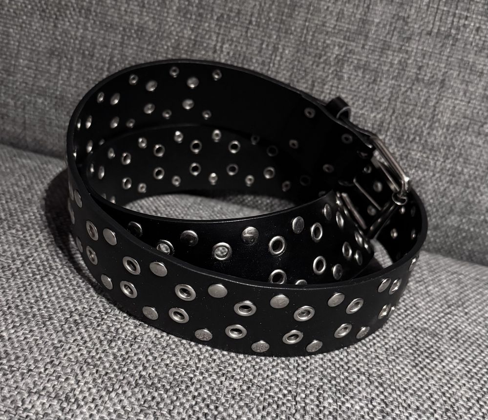 Opium drip pasek metalowe nity goth, emo, punk, avant garde, y2k