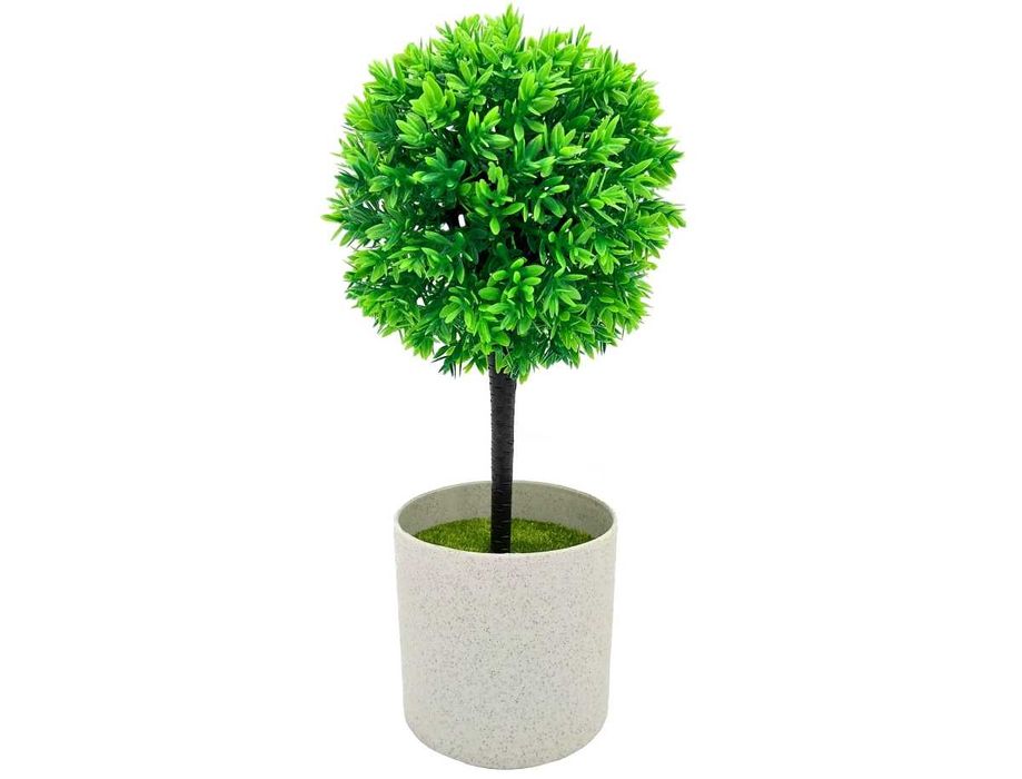 Sztuczny bonsai w doniczce bukszpan 25 cm roślina ozdobna zielona