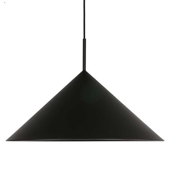 HKliving, lampa wisząca Triangle metalowa czarna , VOL5041