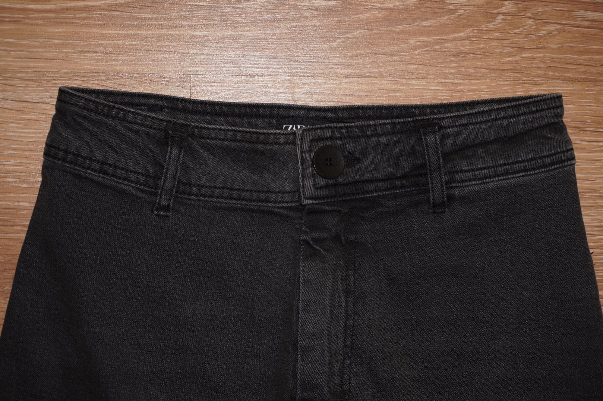 Графитовые джинсы клеш zara