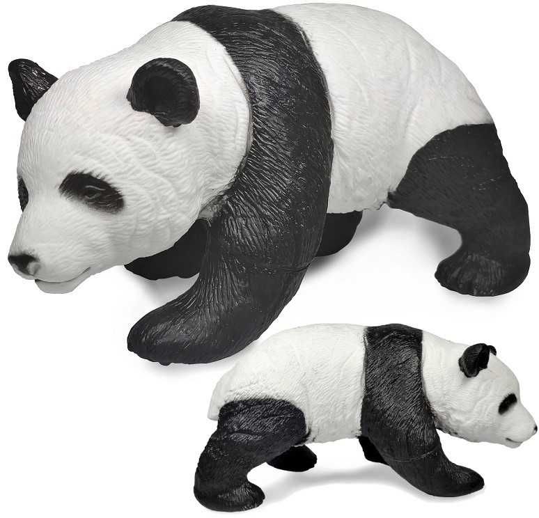 DUŻA figurka gumowa miękka PANDA zwierzę 24cm