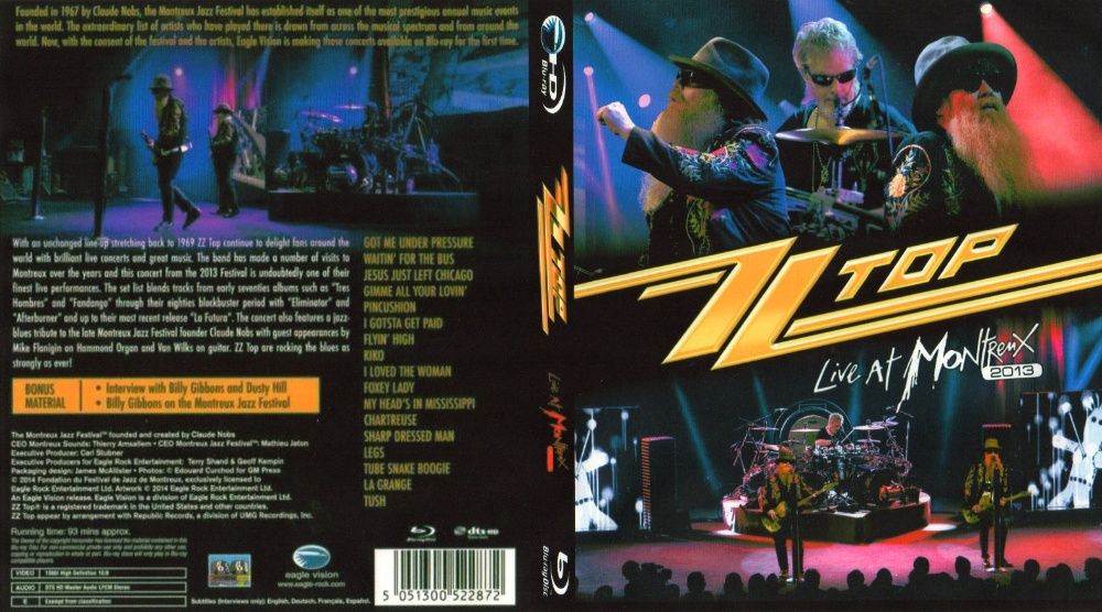 ZZ Top - Live at Montreux [2013, Rock, Hard Rock, Blues Rock, Blu-ray]
