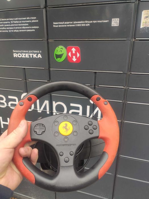 USB. Игровой руль с педалями для компа и Sony PS.