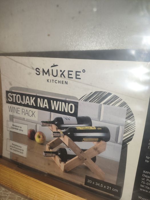 Nowy Bambusowy składany stojak na wino 
Miejsce na 6 butel