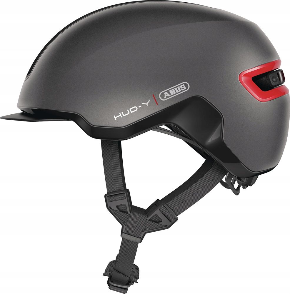 outlet kask rowerowy abus hud-y gleam silver m 54-58cm