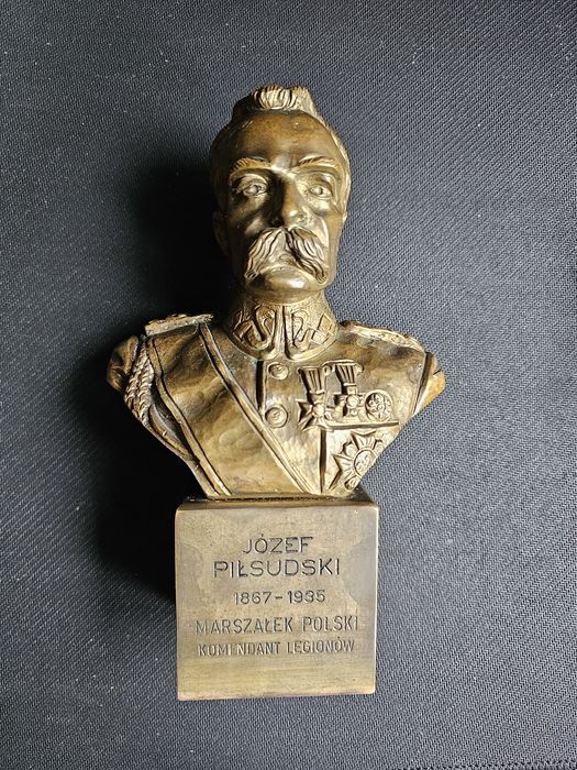 Popiersia z brązu Kościuszko i Piłsudski sygnowane St.Stryjek Gdańsk