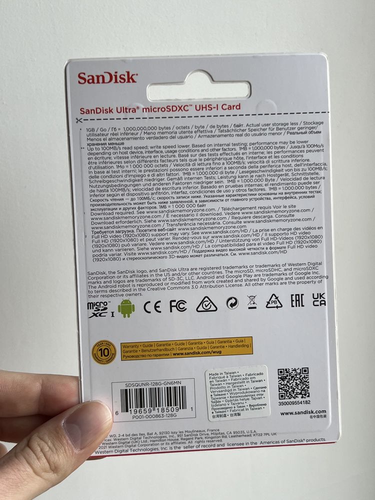 Карта памяти SanDisk/Apacer microSDXC UHS-1 64/128 Gb Оригинал, новые