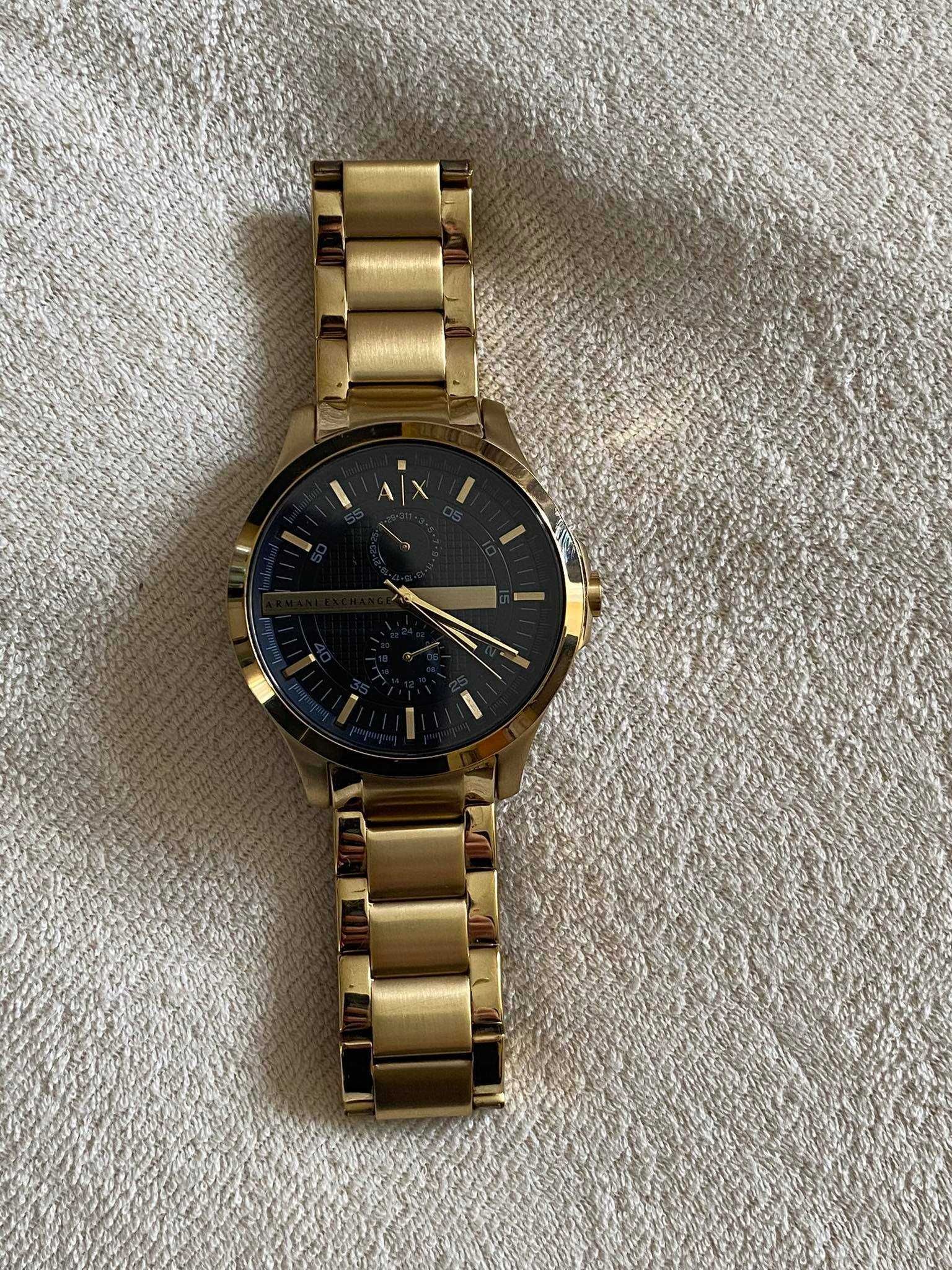 Złoty zegarek Armani Exchange męski/damski