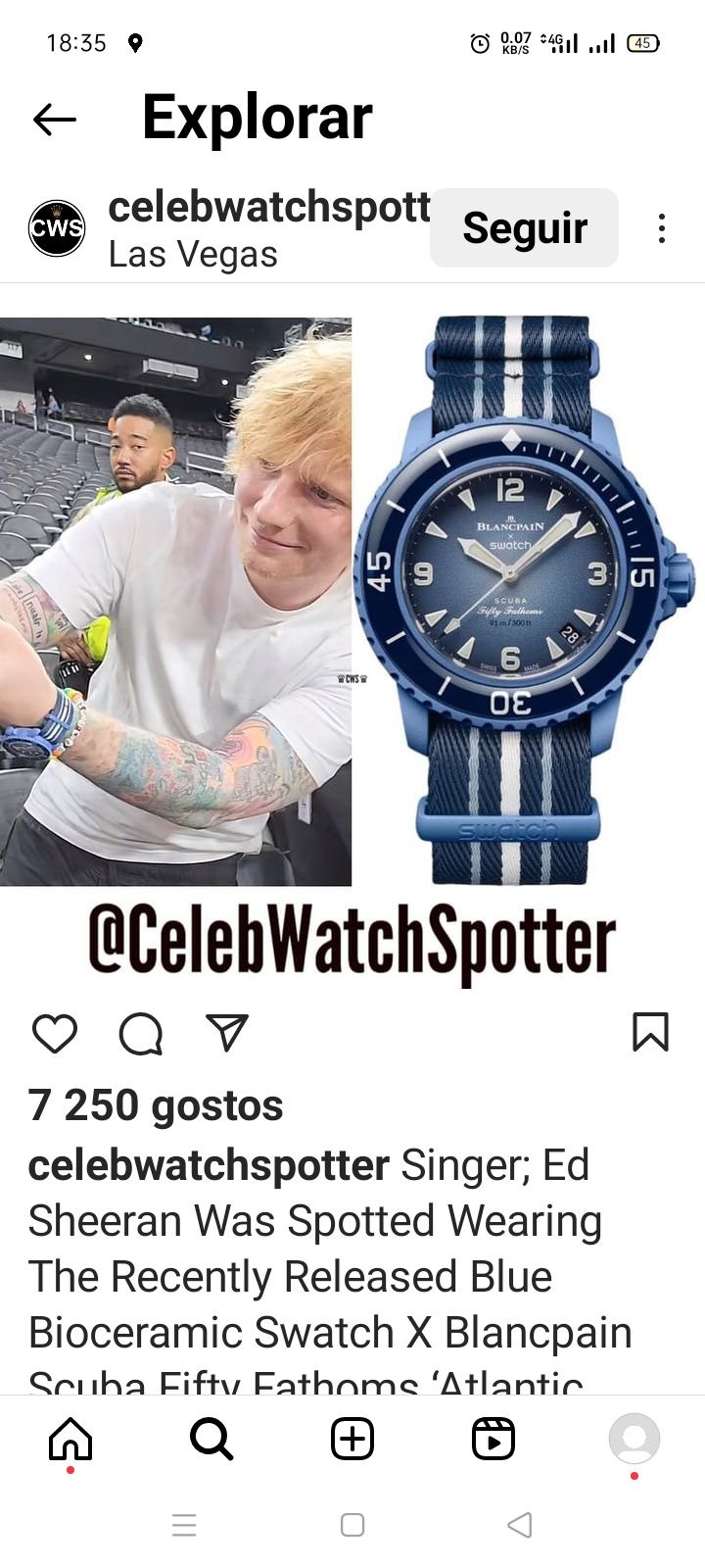 Relógio Swatch x Blancpain