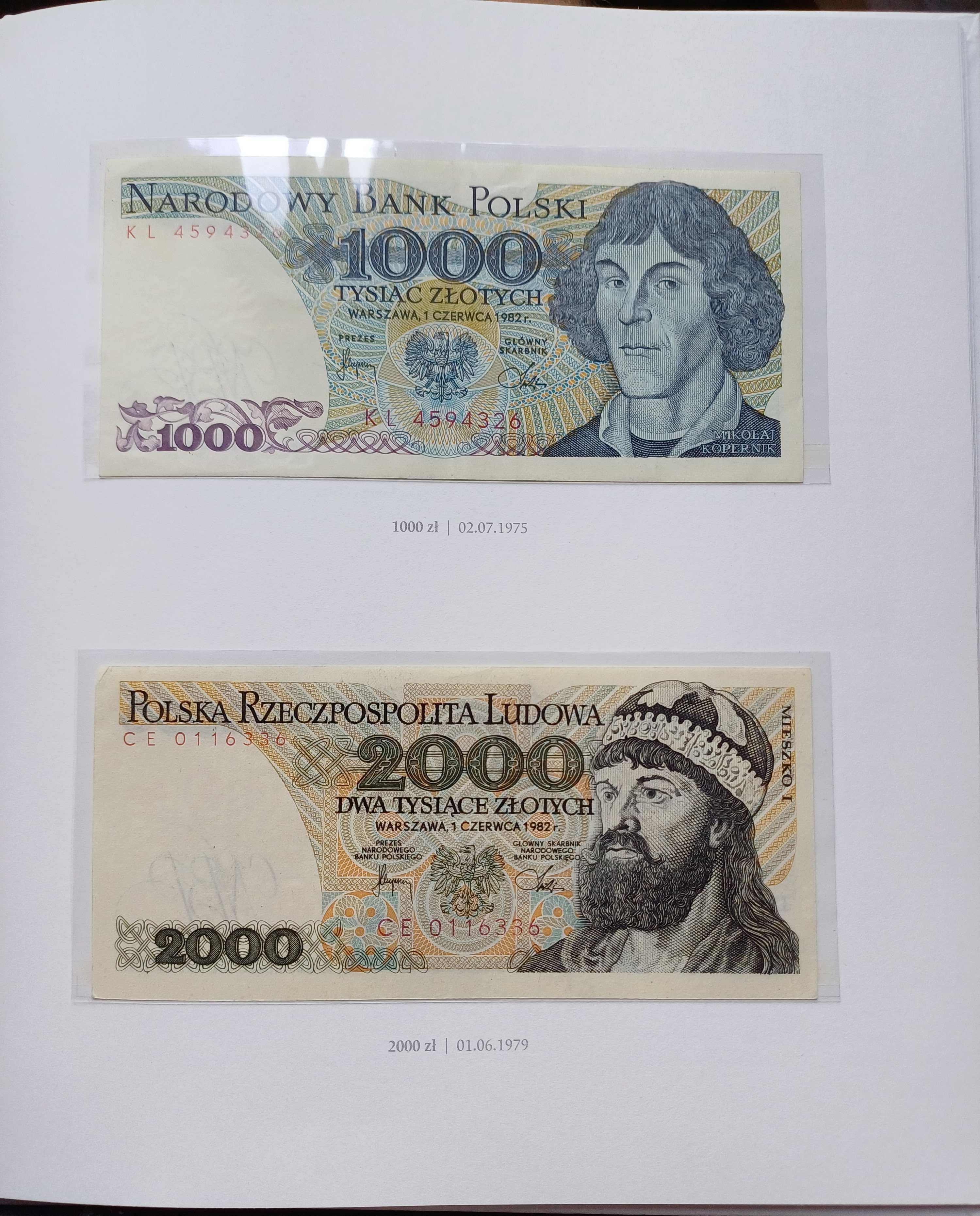 Banknoty  PRL  z albumem NBP