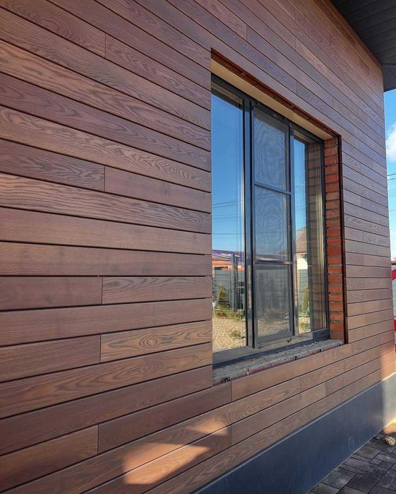 Фасадная доска Термоясень від виробника! Планкен/Ромбус