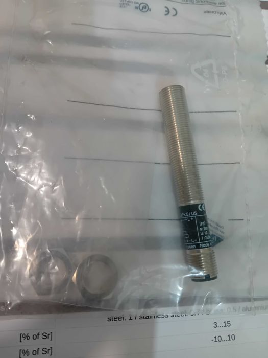 Sensor indutivo 12mm pnp 24vdc IFM