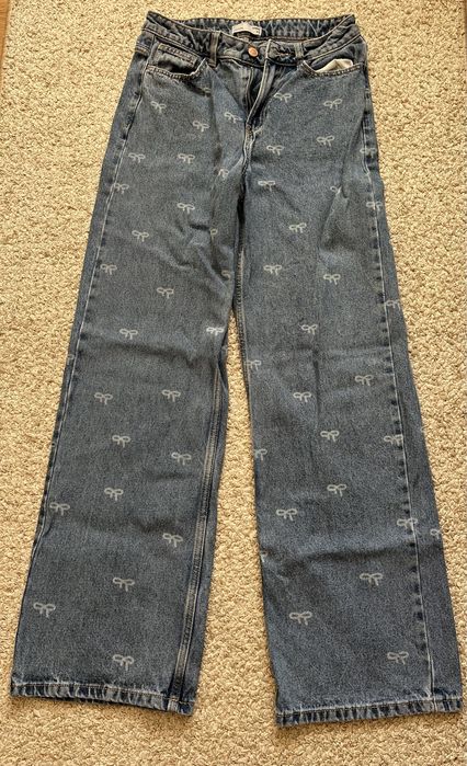 Джинси Sinsay Wide Leg Denim з бантиками розмір 36