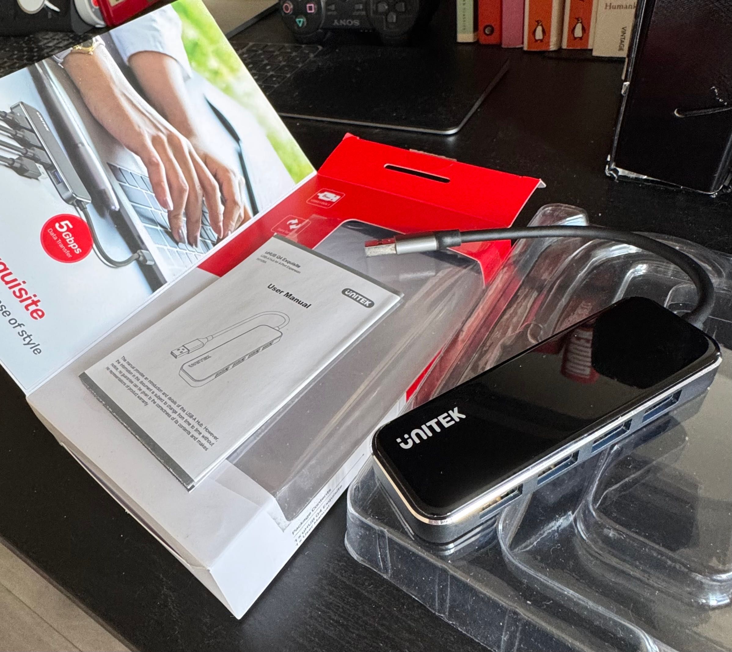 Hub Unitek Q4 Exquisite USB-A->4xUSB-A 3.1