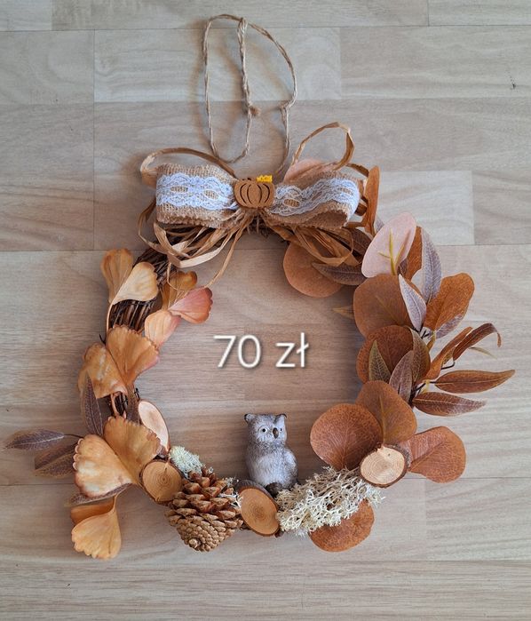 Wianek jesienny na drzwi