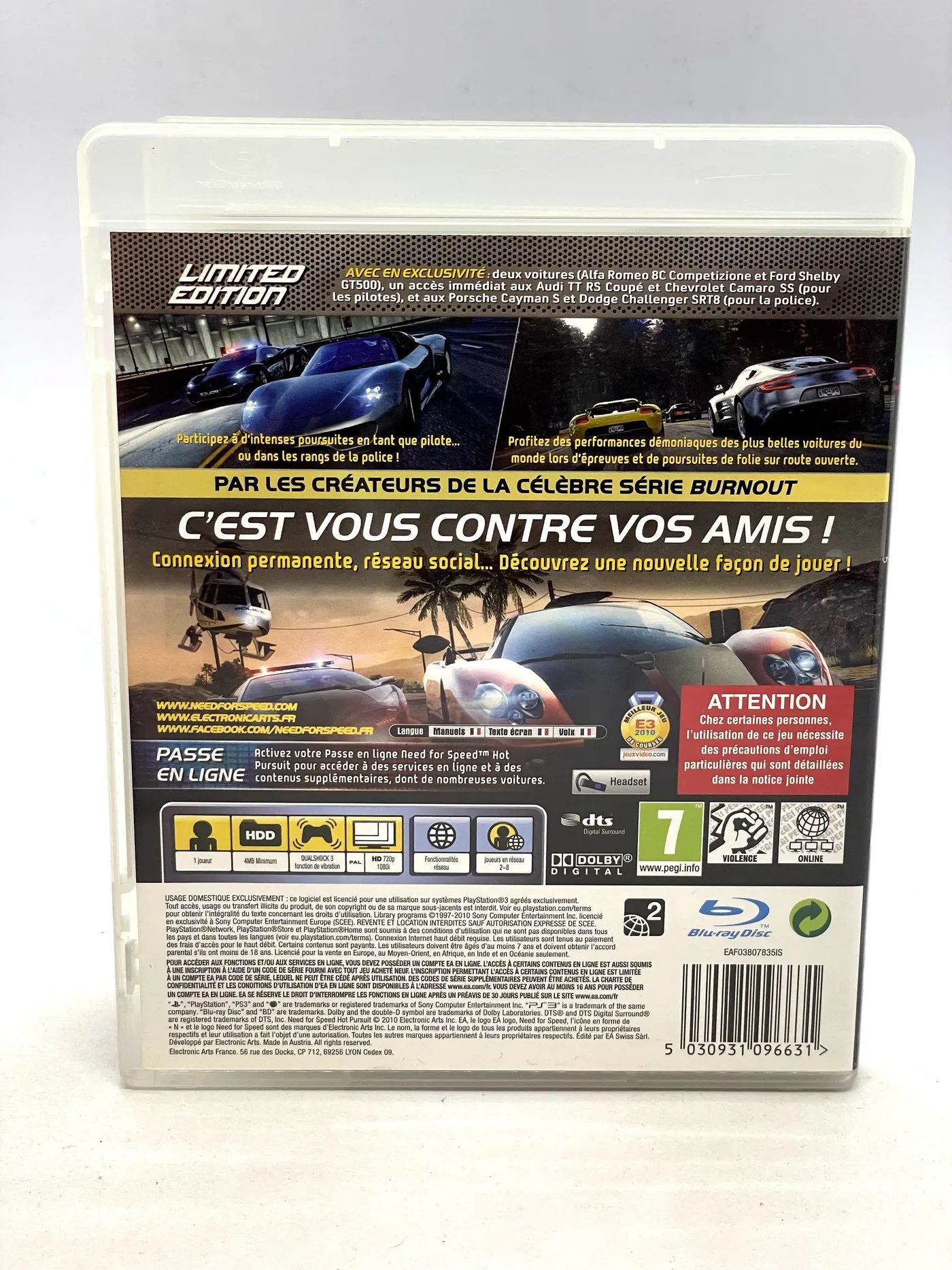 Need for Speed Hot Pursuit Limited Edition PS3 Po Angielsku