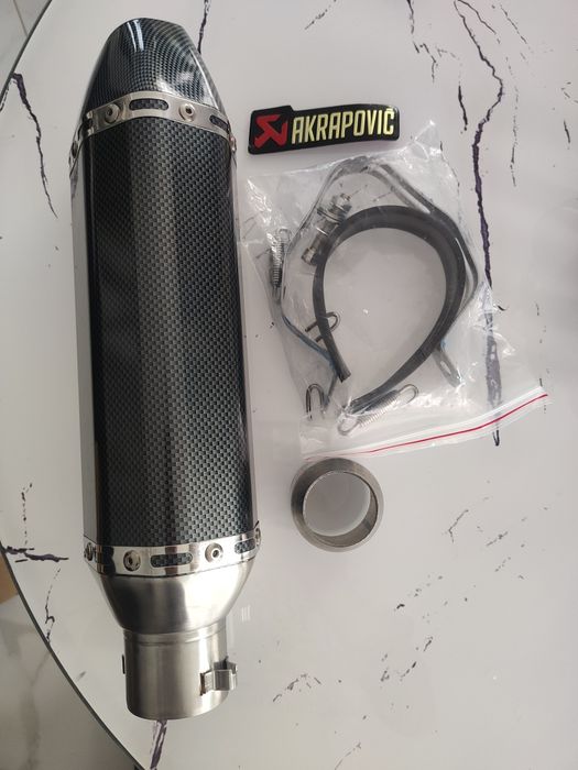 Tłumik motocyklowy.