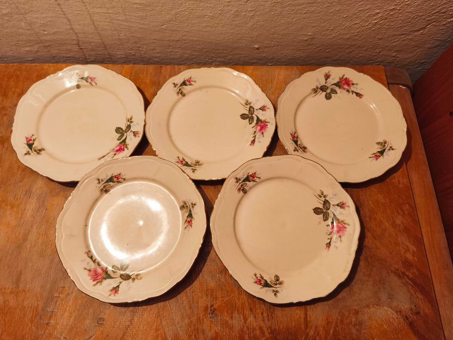 Talerz deserowy Porcelit Pruszków PRL